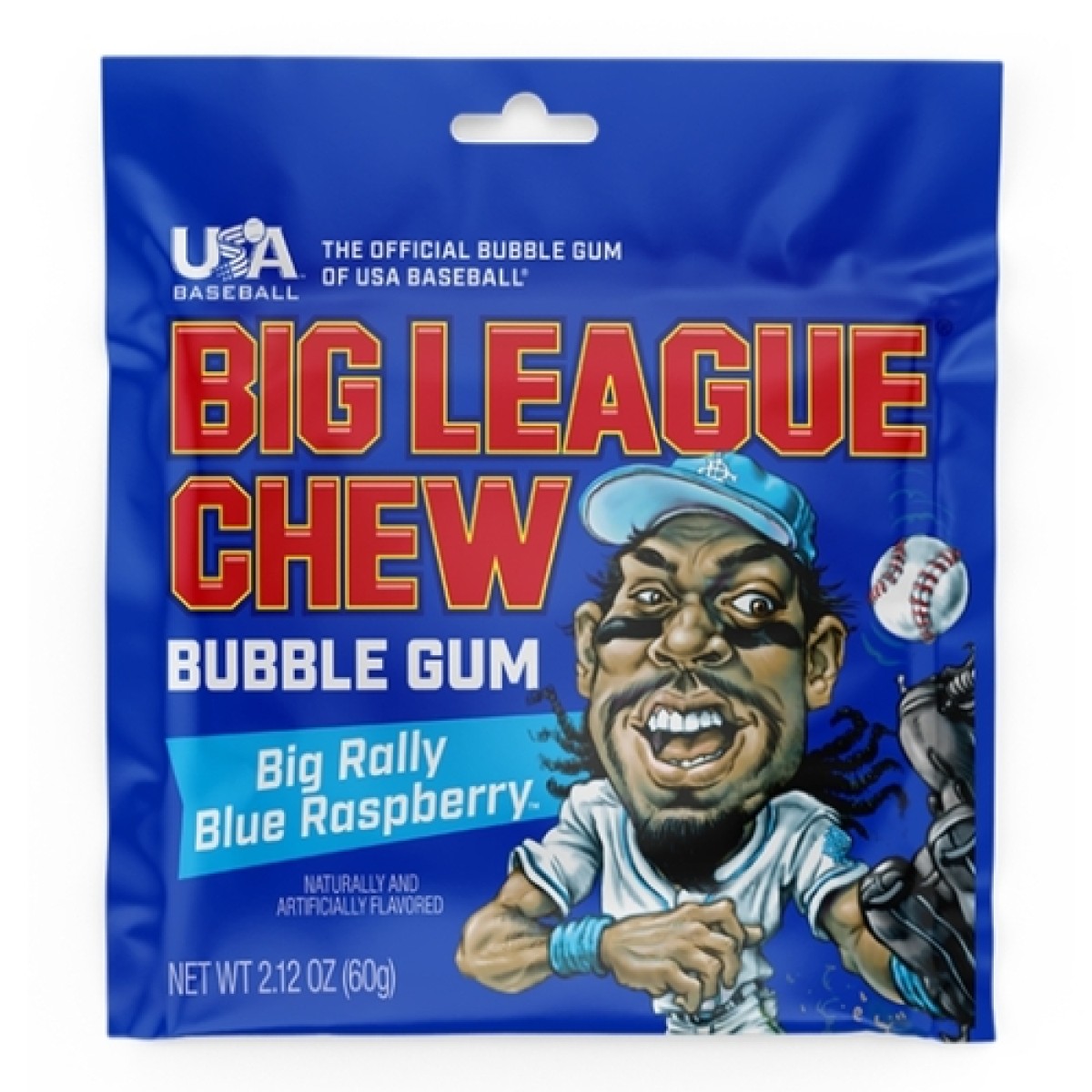 Big league chew blue raspberry 60gr